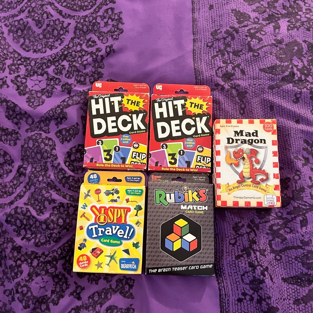 PLAYING CARDS — hit the deck, mad dragon, rubiks, i spy
